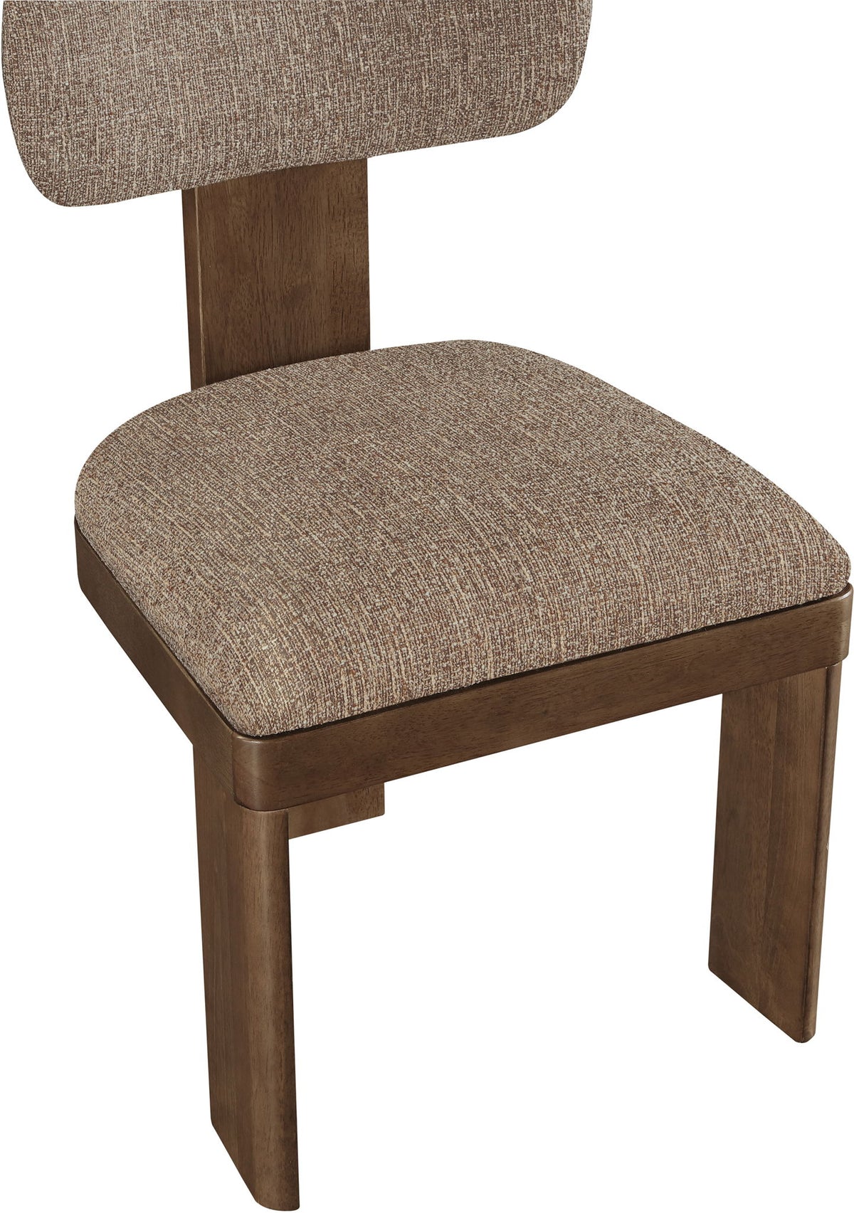Timbra - Linen Textured Fabric Upholstered Dining Chair (Set of 2) - Walnut Base