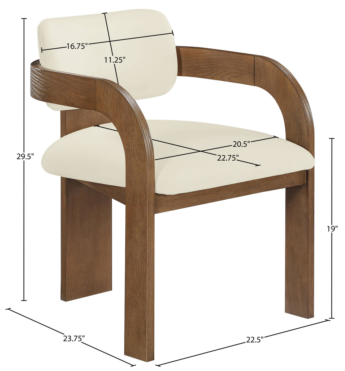 Cedra - Velvet Performance Fabric Upholstered Dining Chair (Set of 2) - Brown Frame