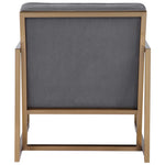 Hartigan - Accent Chair - Brass / Gray