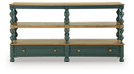 Finnworth - Console Sofa Table - Blue / Brown