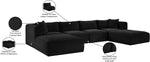 Shaggy - 6 Piece Modular Sectional With 2 Ottomans