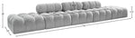 Ames - 5 Piece Boucle Upholstered Modular Sofa With 2 Armless Seats