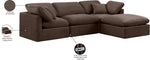 Indulge - Velvet 4 Piece Modular Sectional With Chaise