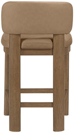 Paloma - Faux Leather Upholstered Counter Stool (Set of 2) - Brown Frame