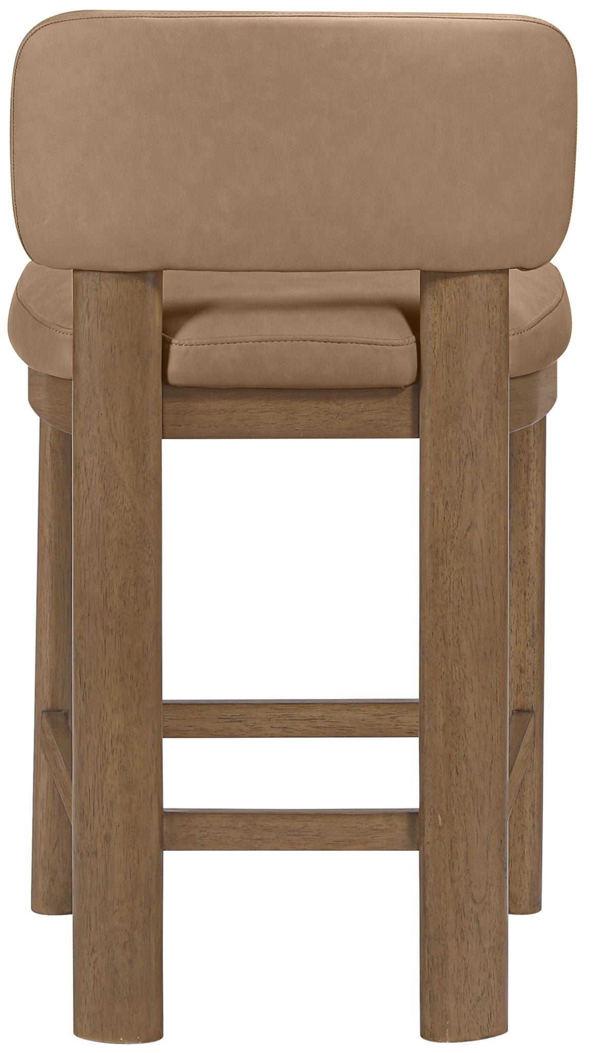 Paloma - Faux Leather Upholstered Counter Stool (Set of 2) - Brown Frame