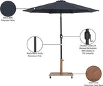 Fiji - Aluminum Patio Umbrella With Square Teak And Black Base
