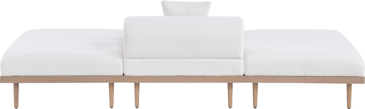 Laguna - 3 Piece Resilient Water Resistant Fabric Outdoor Patio Armless Modular Sofa