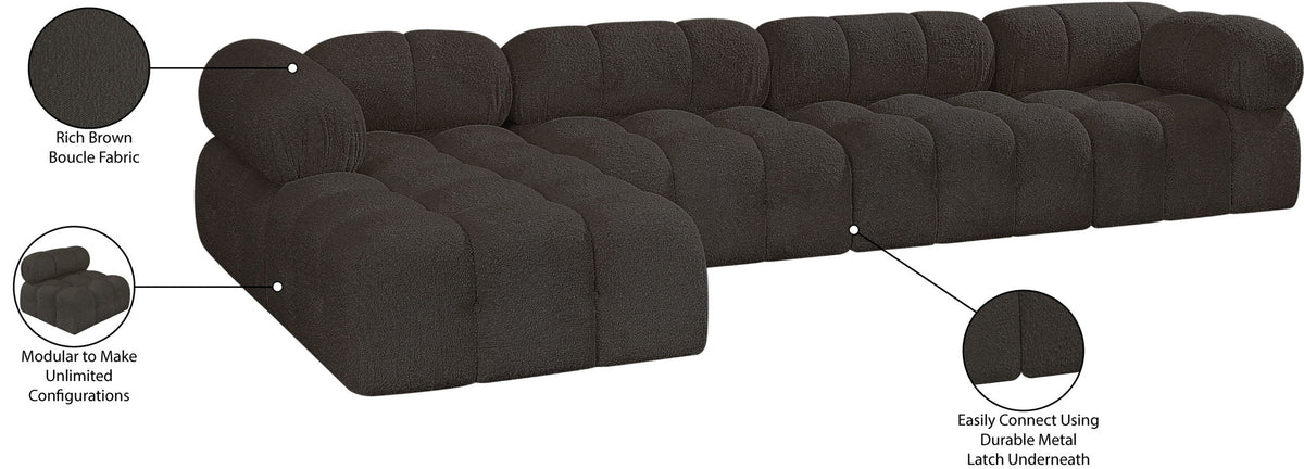 Ames - 5 Piece Fabric Modular Sectional