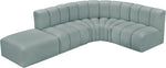 Arc - Faux Leather 5 Piece Corner Modular Sofa
