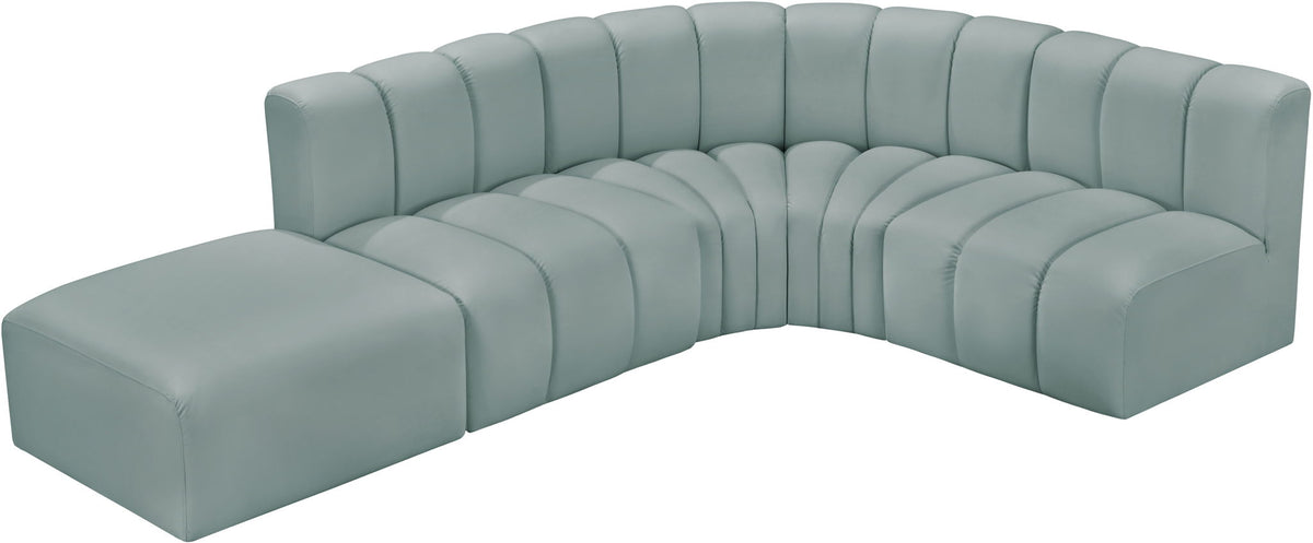 Arc - Faux Leather 5 Piece Corner Modular Sofa