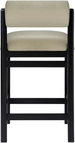 Roundhill - Faux Leather Counter Stool - Black Frame
