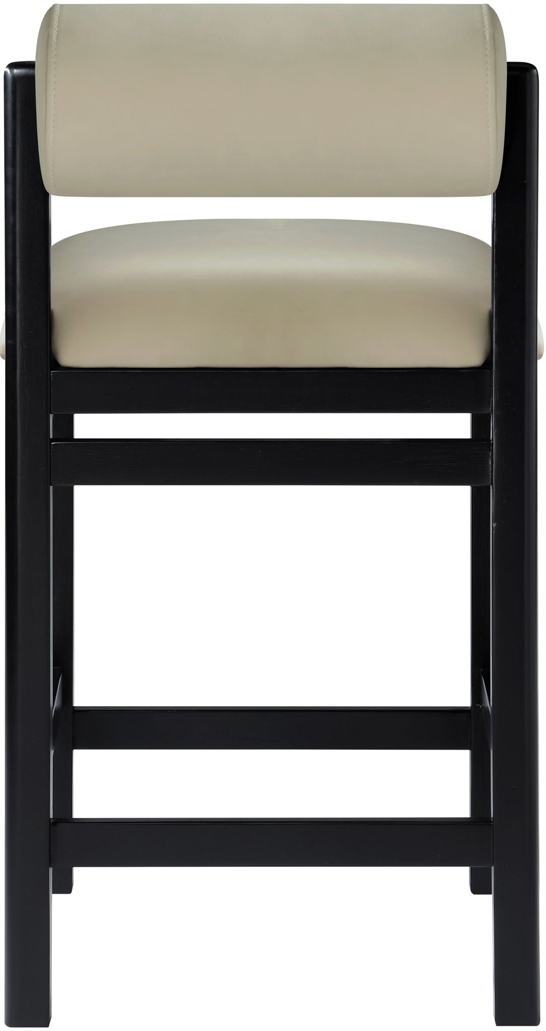 Roundhill - Faux Leather Counter Stool - Black Frame
