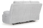 Rhines Falls - Double Reclining Power Loveseat With Console - Alloy