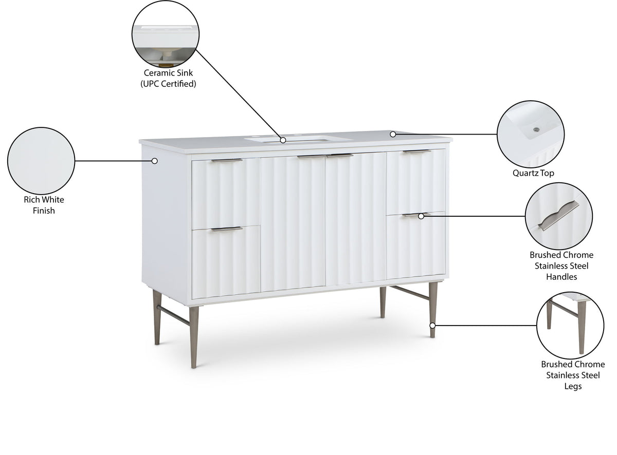 Modernist - Bathroom Vanity With Chrome Legs