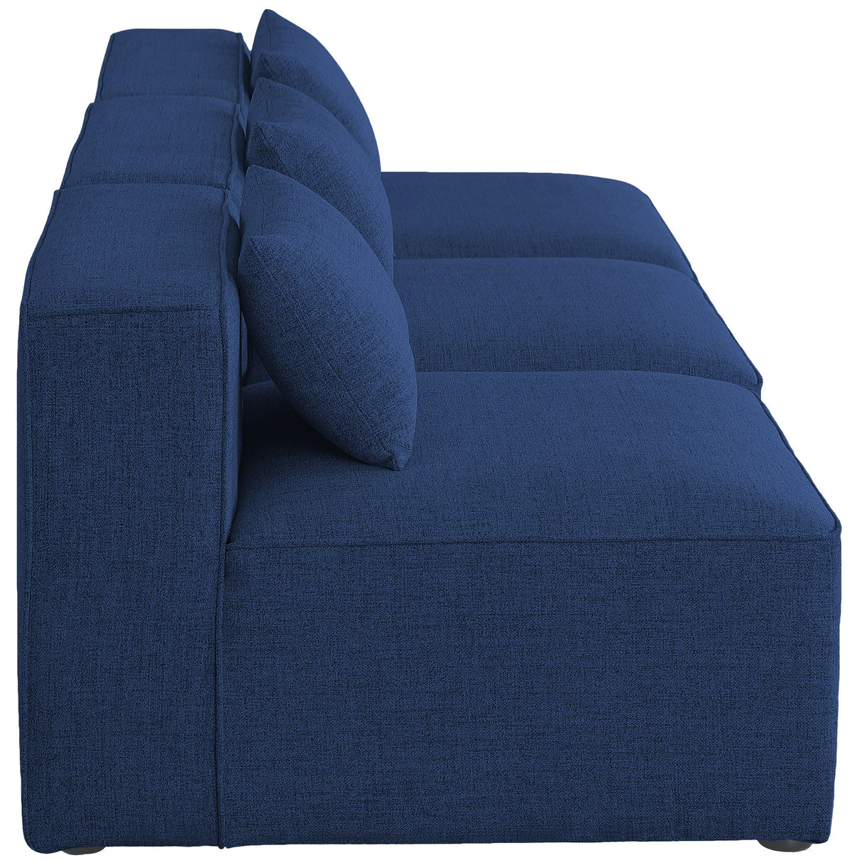 Cube - Linen Modular 3 Seat Armless Sofa