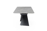 9422 - Ceramic & Metal Dining Table - Gray / Black