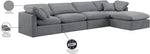 Indulge - Velvet 5 Piece Modular Sectional With Chaise