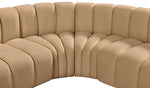 Arc - Velvet 6 Piece Curved Modular Sofa