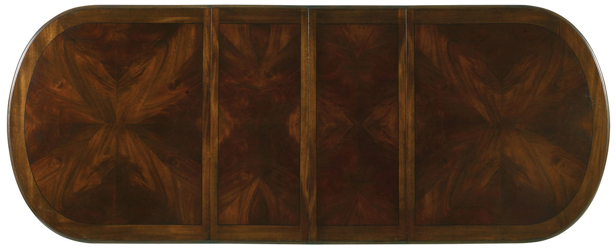 Leesburg - Leg Table With Two 18" Leaves - Dark Brown