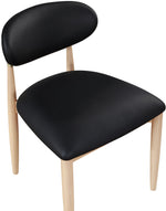Riccio - Faux Leather Dining Side Chair (Set of 2) - Natural Frame