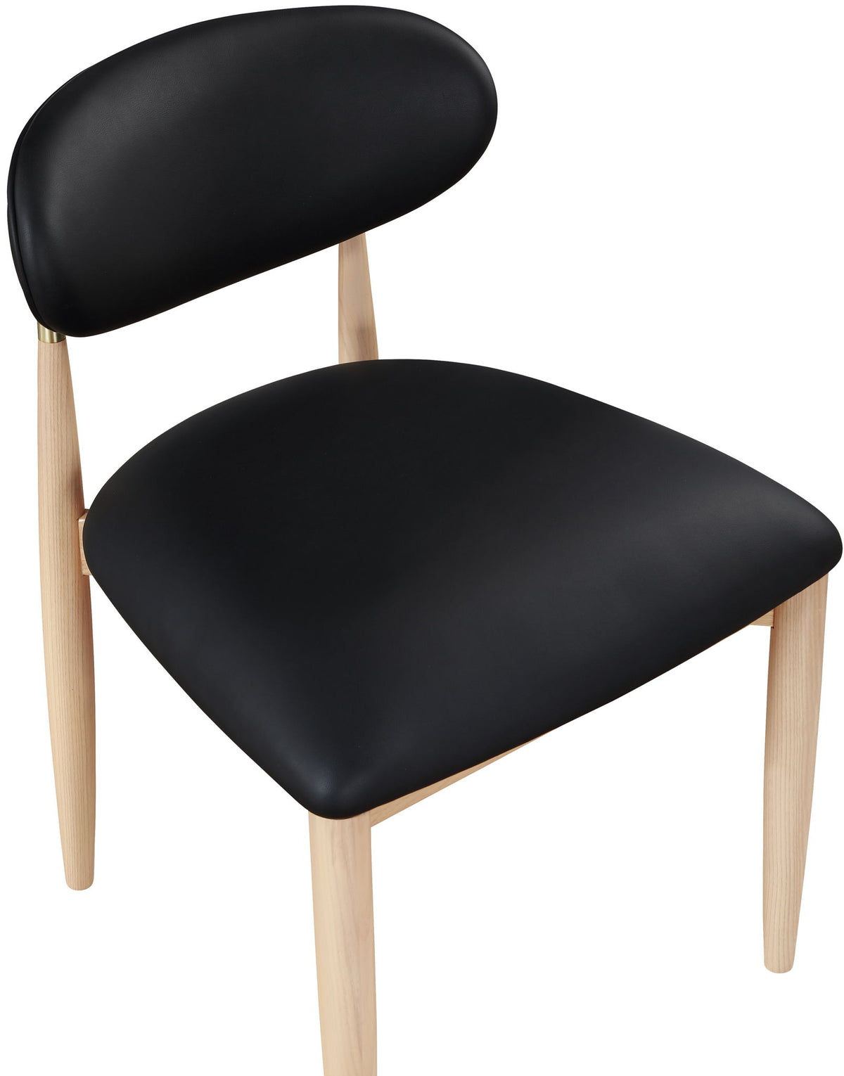 Riccio - Faux Leather Dining Side Chair (Set of 2) - Natural Frame