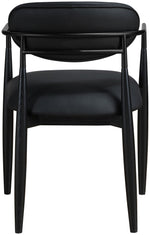 Riccio - Faux Leather Dining Arm Chair (Set of 2) - Black Frame