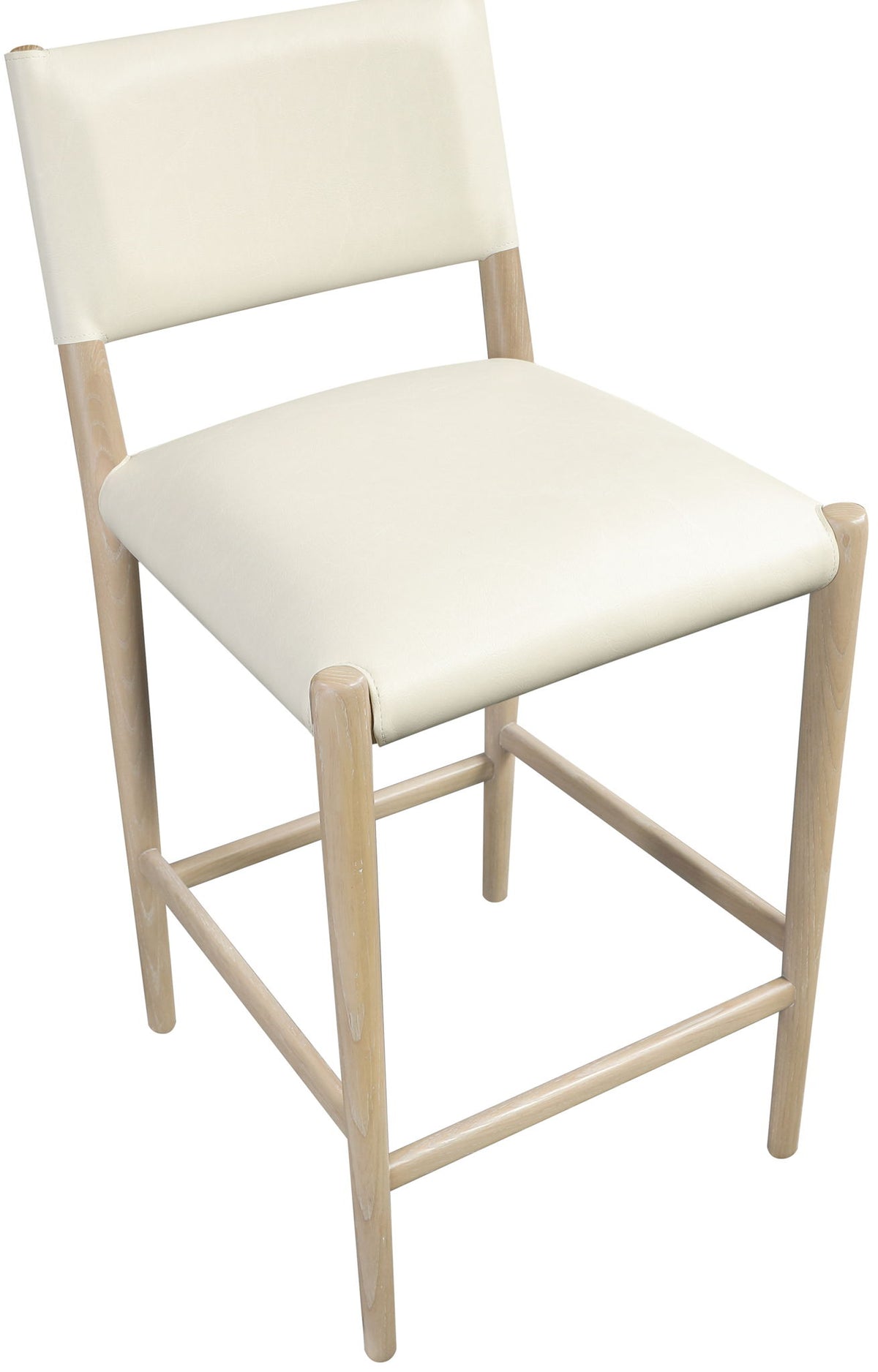 Andie - Vegan Leather Upholstered Counter Stool - Natural Base