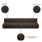 Arc - Boucle Fabric 4 Seats Modular Sofa