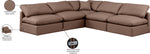 Indulge - Faux Leather 5 Piece Modular Corner Armless Sectional