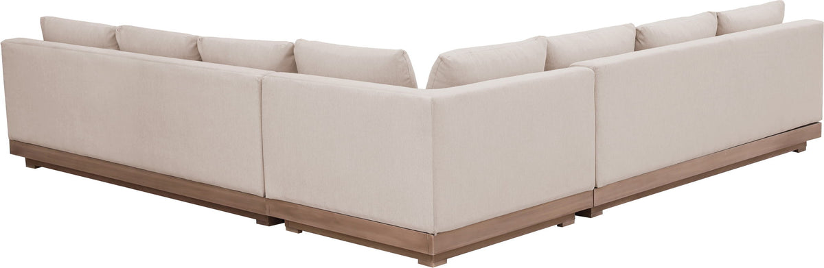 Solace - Olefin Performance Fabric 3 Piece Outdoor Patio Modular Sectional (2 Sofas & Corner Chair)