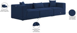 Cube - Linen Modular 3 Seat Sofa