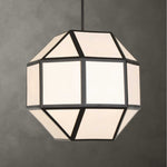Hoi An - 4 Light Geometric Chandelier - Black