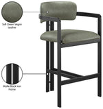Aurum - Vegan Leather Upholstered Counter Stool With Graphite Black Base