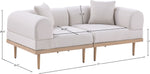 Laguna - 2 Piece Resilient Water Resistant Fabric 71" Upholstered Outdoor Patio Modular Loveseat
