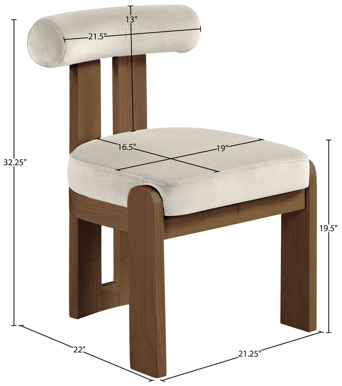 Arienzo - Performance Fabric Upholstered Dining Chair (Set of 2) - Walnut Base