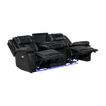 Glory Furniture - Sensa - Power Reclining Sofa With Table And LED Belt