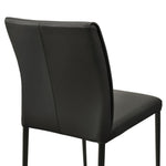 Meriam - Full Back Top Grain Leather Upholstered Metal Dining Chairs (Set of 2)
