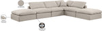 Indulge - Linen 6 Piece Modular Armless Sectional