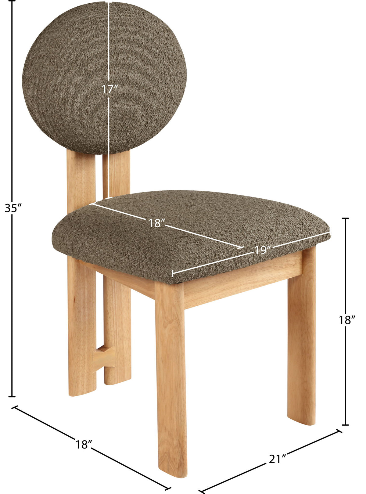 Napa - Dining Chair With Natural Legs (Set of 2)