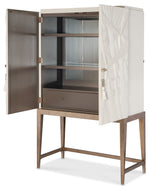 Melange - Dream Weaver Bar Cabinet - White / Light Brown