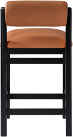 Roundhill - Faux Leather Counter Stool - Black Frame