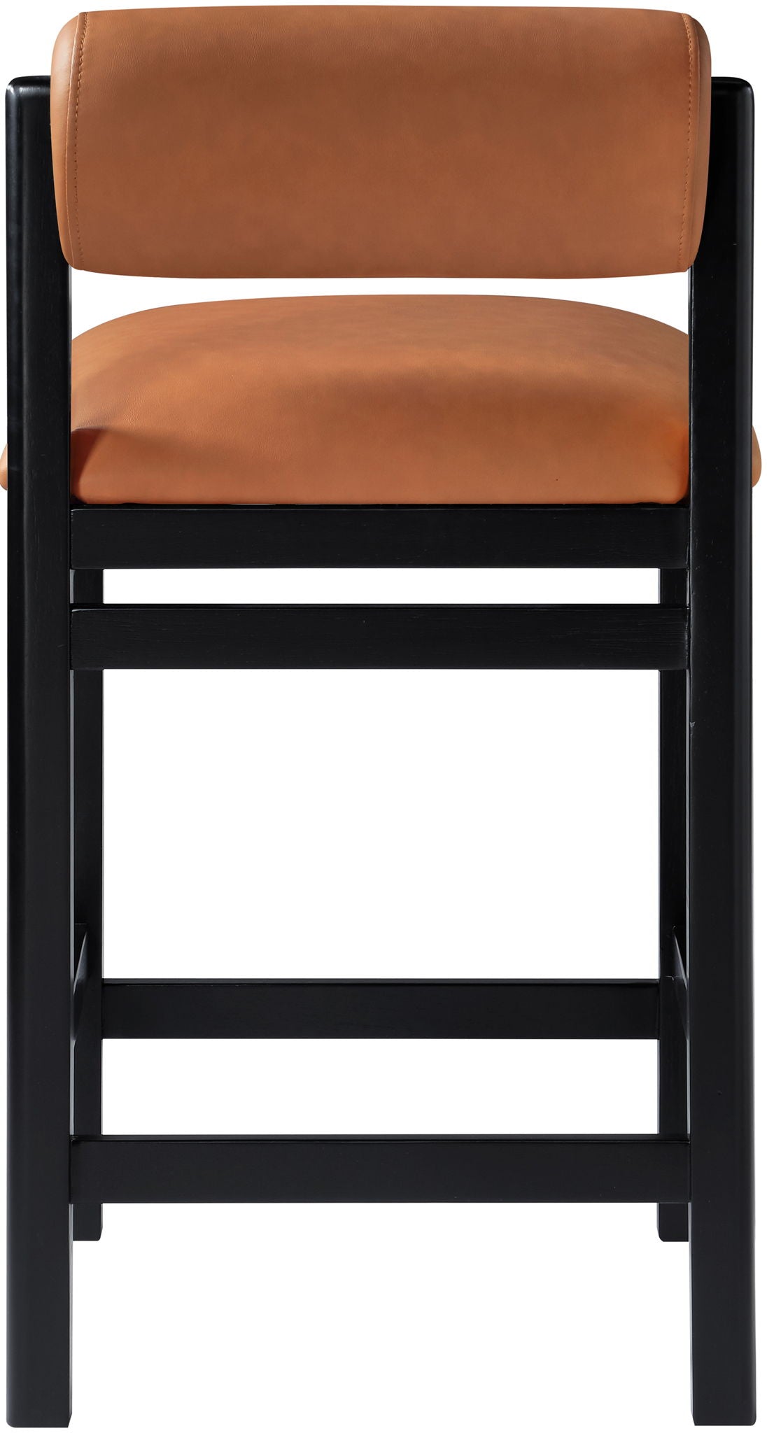 Roundhill - Faux Leather Counter Stool - Black Frame