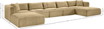 Shaggy - 6 Piece Modular Sectional With Chaise And Ottoman