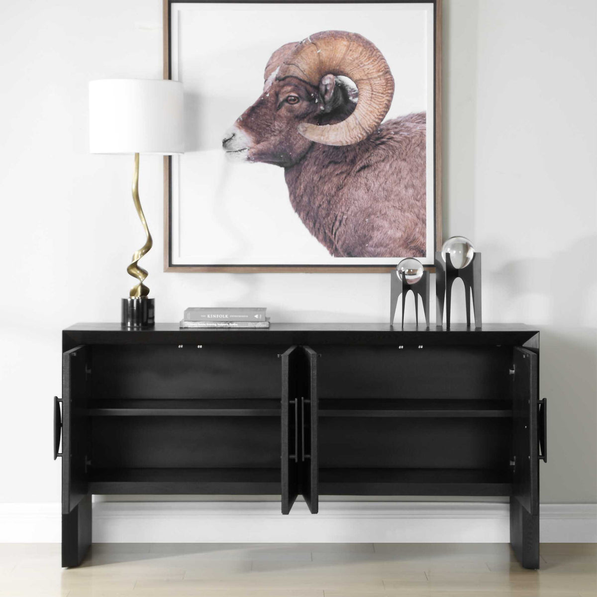 Williams - 4 Door Cabinet - Black