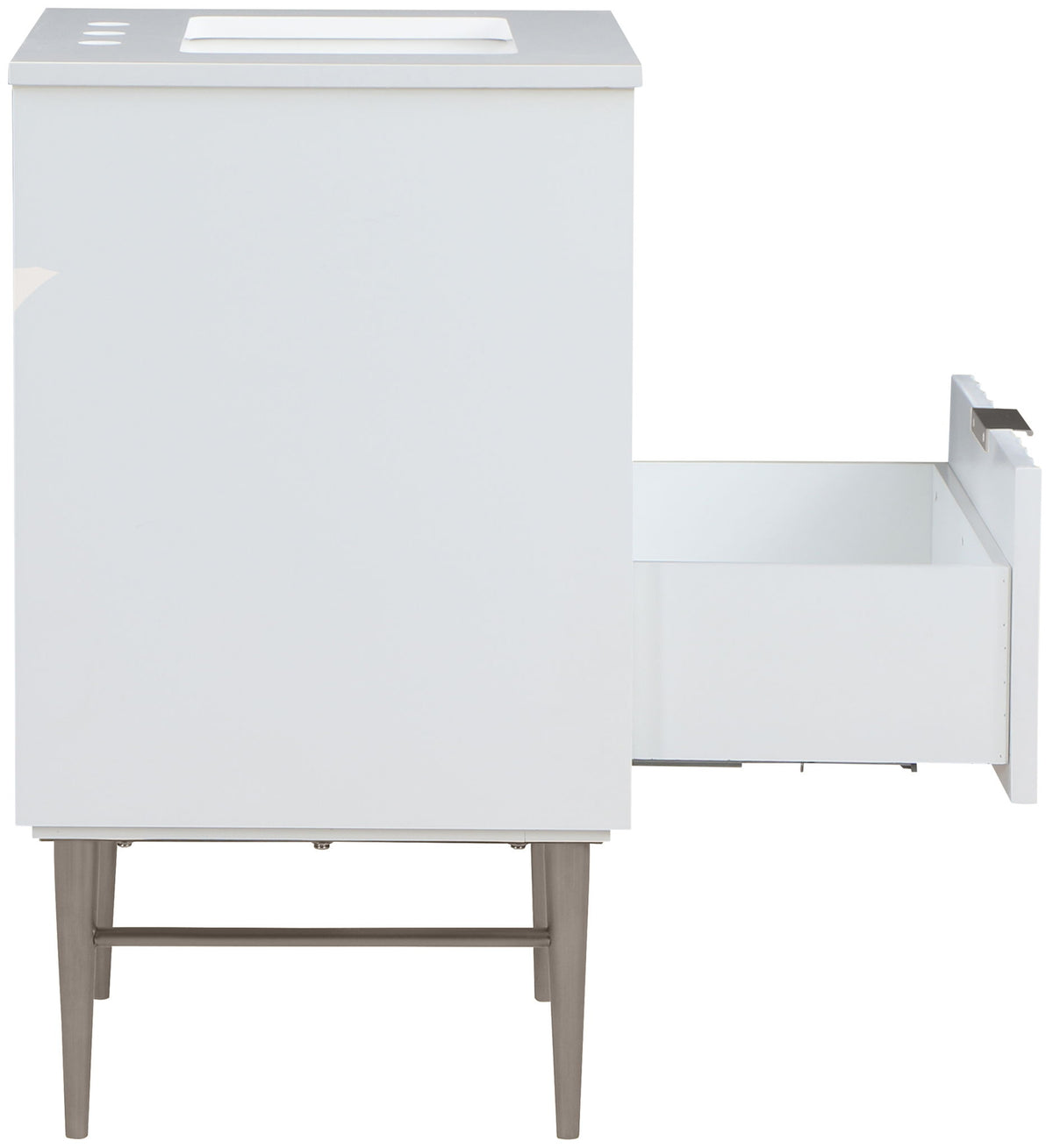 Modernist - Bathroom Vanity With Chrome Legs
