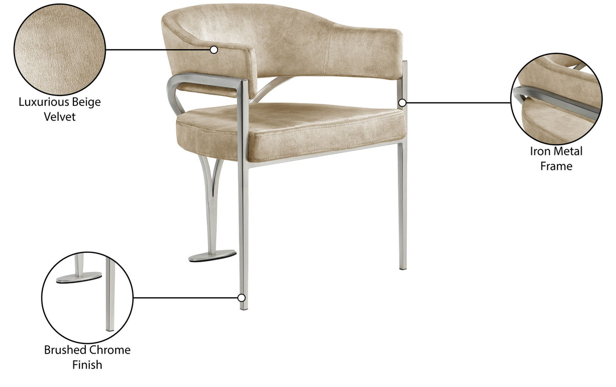 Madelyn - Dining Chair (Set of 2) - Brushed Chrome