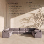 Hammond - Velvet Performance Fabric Upholstered 9 Piece Sectional