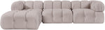 Orin - Velvet 4 Piece Modular Sectional With Chaise