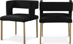 Caleb - Dining Chair with Gold Legs (Set of 2)