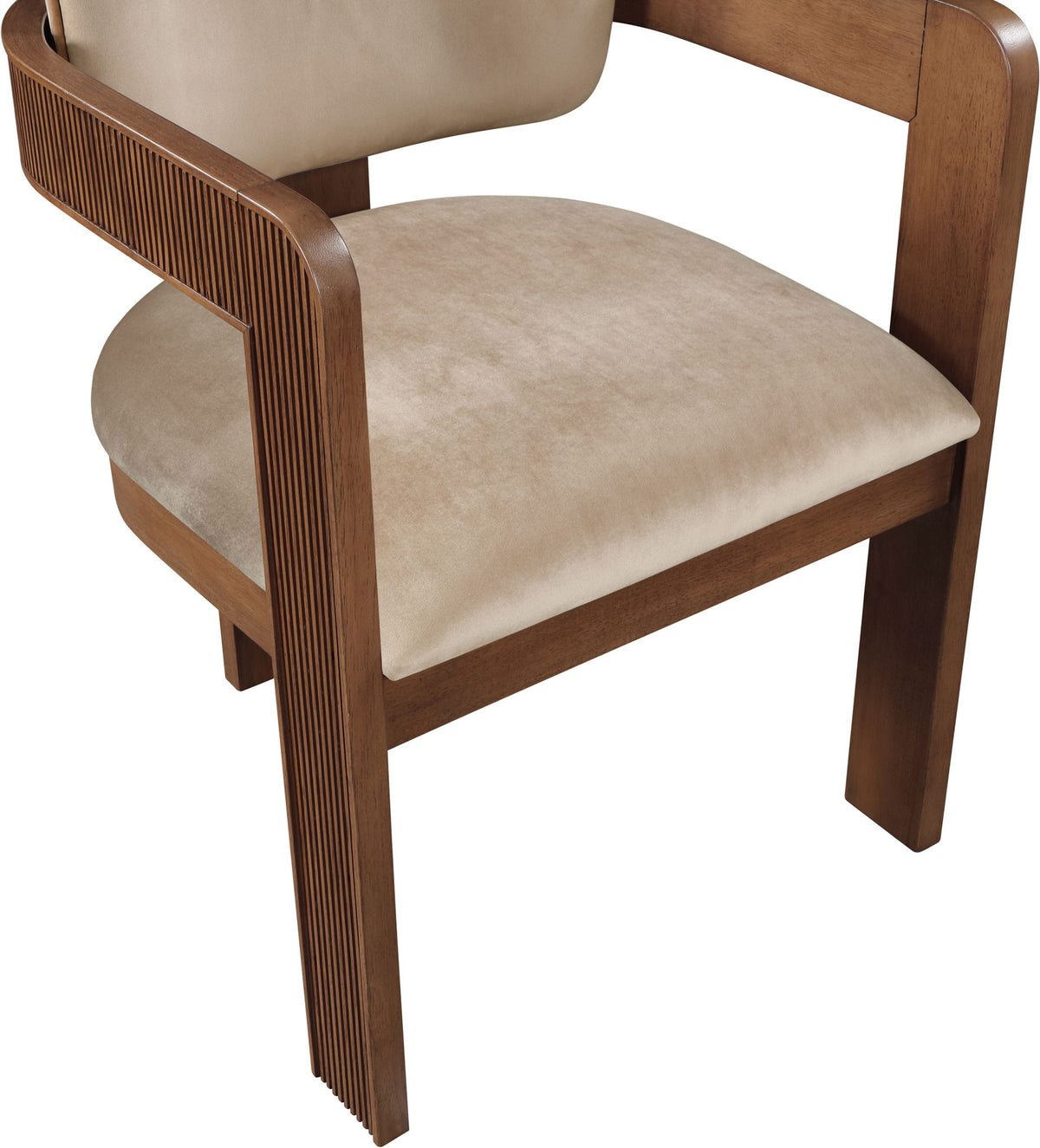 Sacha - Velvet Dining Chair With Brown Base (Set of 2)